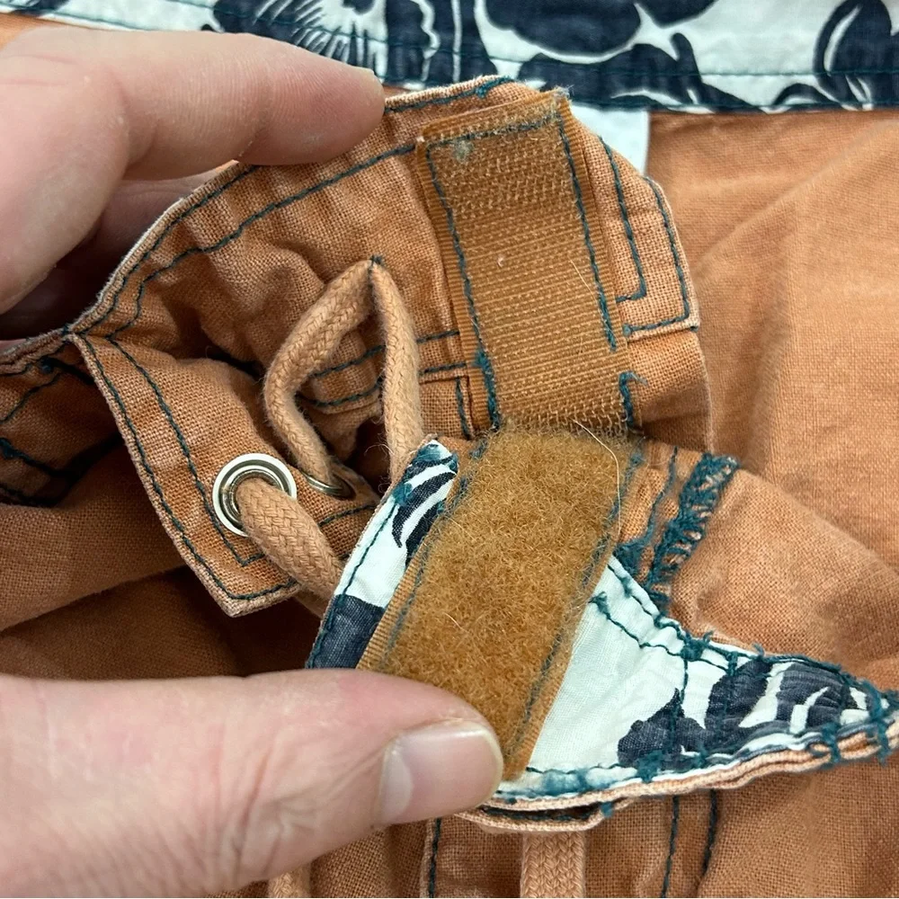 Vintage Arizona Jean Company Faded Orange Surf Swim Trunks Board Shorts Mens 36